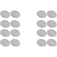 Torribaly 16-Pack Spirande Skärmlock, Lock i Rostfritt Stål för 86 mm Vanlig Munburk (Ring Ingår Ej)