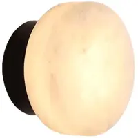 Semoic Naturlig Marmor Rund Vägglampa Modern LED-Rumslampa Vardagsrum Sovrum Passage Korridor A
