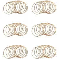 Torribaly 60 Pack 3 Inch Gold Dream Catcher Metal Rings Hoops Macrame Ring for Dreamcatchers and Crafts