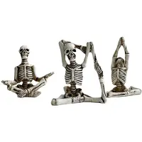 Semoic Harts Hantverk Ornament Yoga Skalle Karaktär Ornament Skalle Harts Hantverk Skelett Människokropp Hemdekoration