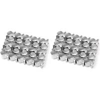 Semoic 2X Gold Fish Cracker Cutter, 25 Cavity Fish Cookie Cutter i Rostfritt Stål Fiskformade Formar för Non-Stick Degkex