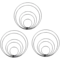 Typecat 15 ST Silver Dream Catcher Metallringar, Macrame-Ringar, MetallbåGar för Multi-Purpose Hantverksprojekt I 5 Storlekar