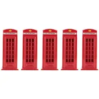 Typecat 5X Metal Red British English London Telefonkiosk Bank Myntbank Sparpott Spargris Röd Telefonkiosk Box 140X60X60Mm