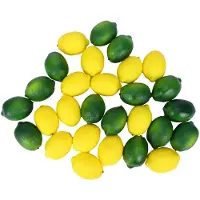 Semoic 28 St/Set Konstgjorda Citroner och Limefrukter Falska Frukter Dekorativa Konstgjorda Citrusfrukter Konstgjorda Dekorationer för HemköKet