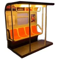 Semoic Retro Vintage Tunnelbanelampa Dekorativ Prydnad Klassisk Tunnelbanebordslampa med Varmt LED-Ljus