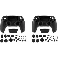 Torribaly 2X Reparationsdel för PS5 BDM-010 Controllerhölje Shell Game Controller Skalskydd med Knappar Svart
