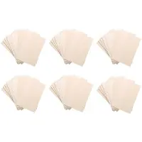 Typecat 60-Pack Obehandlade Träskivor, Limmade Laminerade Träskivor, Tunna Träskivor för Hus, Flygplan, Fartyg, Båt, Konst och Hantverk, DIY-Prydnader