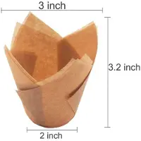 ISTOVO 800 Stycken Tulip Cupcake Liner Bakformar Papper Cupcake och Muffins Bakning Cups för Bröllop och Födelsedagar