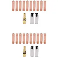 Typecat 26Pcs 14AK Welding Torch Consumables 0.9mm MIG Torch Gas Nozzle Tip Holder of 15AK MIG MAG Welding Torch