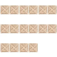 Torribaly 16-Pack Träsnidad Applikation Pålägg Fyrkantig Snidningsdekal Omålad Blomdörr Skåp Möbeldekoration 3,94X3,94Tum