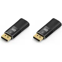 Torribaly 2X 8K Till -Kompatibel Adapterkonverterare 8K/60Hz 4K/120Hz Hane DP Till Hona HD TV Kabel Videoadapter