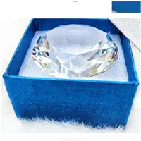 Torribaly 2st 80 mm K9 Kristalldiamant Pappersdekorativ Dekorativ Regnbågsmaskin Prismaglas Diamanter Bröllopsrum Skrivbordsdekorationer A