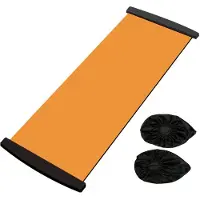 Torribaly Yoga Glidmatta Sport Fitness Glideplatta Kärna Motion Löpning Skridskoåkning Ben Träningsbräda Gymutrustning Orange 140cm