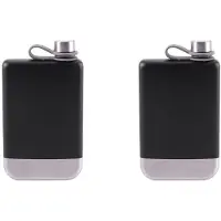 Typecat 2X 9 Oz Stainless Steel 304 Hip Flask Whiskey Wine Bottle Alcohol Pocket Flagon for Gifts