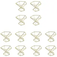 Torribaly 12 St Geometrisk LuftväXthåLlare Flygplantor Rack MetallväXter StäLl Planter Hyllor Himmeli Decor Tillandsia Containers