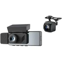 Torribaly 3,16 Tums Bil-DVR med 3 Objektiv HD-Fordons Dashcam Trevägskamera DVR-Inspelare Video -Dashcam-Videokamera