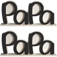 Torribaly 2X Fars Dag Pappa Tavelram, Pappa Presenter Från Dotter, Pappa Födelsedagspresenter, Pappa Fotohållare, Fars Dag Present - Svart