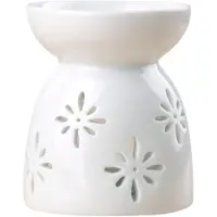 Semoic Keramisk Spridare Ljusbrännare Keramisk Brinnande Eteriska Oljor Diffusorer Aromatisk Lampa -Blomma