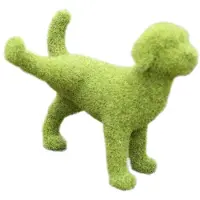 Semoic Simulering Flockhund Skulptur Djurprydnader Trädgårdsdekoration Fönster Fotografi Dekoration Djur A