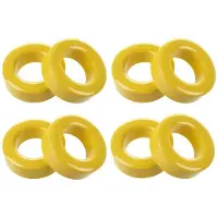 Typecat 8 Pcs 33mm x 19mm x 11mm Yellow White Iron Core Ferrite Rings Toroid
