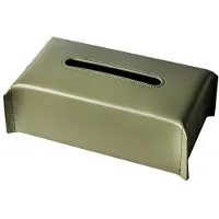 Semoic Mjukpapperslåda Servettfodral i Syntetiskt Läder Vardagsrumspappershållare Desktop Hem Bordsskiva Dekoration Grön