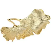 Torribaly Guld Leaf Ginkgo Biloba Leaf Dekorativ Bricka Guld Smycken Bricka Skrivbord Dekorativ SkåL Organiseringsbricka för Ringhalsband