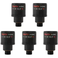 Typecat 5X CCTV-Objektiv 1/2,5 Tum 6-22 mm 5MP M12-FäSte Varifokalt Objektiv F1.6 för 4MP/5MP CMOS/CCD-SensorsäKerhet IP/AHD-Kamera