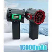 Semoic 650W Kraftfull Fläkt 240 /H Borstlös Motor Luftblås Batterinivåindikator Snöröjning Utomhusblås Röd