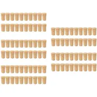 Typecat 100Pcs/Lot Natural Wood Corks Wine Stopper Wood Bottle Stopper Cone Type Wine Bottle Corks Plug Cap Beer Bottle Corks