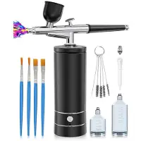 Typecat Airbrush-Sats med Kompressor, Bärbar Spikpistol, Uppladdningsbar Sladdlös Airbrush-Set, Handhållen Airbrush-Maskin A