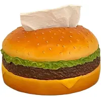 ISTOVO Hamburger Näsdukslåda Kreativ Amerikansk Retro Vardagsrum Näsdukslåda Heminredning Ornament Servetthållare