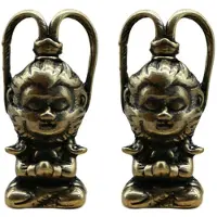 Torribaly 2X Kopparapa Kung Statyett Wukong Staty Dekor Aquariumprydnader Inflyttning Heminredning Bildekoration Te Husdjur