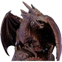 Semoic Flyging Dragon Skull Statyer Statyer Halloween Ornament Cool Lägenhet Sängbord Dekoration Skulptur