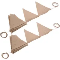 Typecat 2X 3.7M Rustic Jute Hessian Burlap Lace Bunting Shabby Chic Wedding Banner