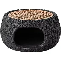 Typecat Konstnärligt Stenmaterial Rund Tallrik för Ljusuppvärmning, Isoleringsbas för Kök och Matsal, Hushållsservis A