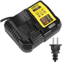 Torribaly Dcb112 Li-Ion Batteriladdare för 10,8V 12V 14,4V 18V Dcb101 Dcb200 Dcb140 Dcb105 Dcb200 US-Kontakt Svart