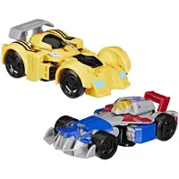 Transformers Bumblebee och Starscream Bot Racers Ltt att byta frn robotleksaker till billeksaker Actionfigurer fr pojkar och flickor 3+