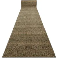 Rugsx KESHAN Ull löpare 1044/53533 Orientalisk beige / grön 100cm 100x310 cm