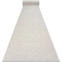 Rugsx Löpare CASABLANCA LOOP vit, ögla, mjuk - 100cm 100x420 cm