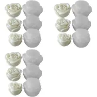 Melitt 9 STK Blomma Aromaterapi Ljus Silikonform Ros Handgjord Aromaterapi Tvålexpansionssten Gipsformtillverkningsverktyg