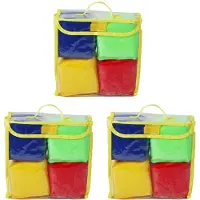 Semoic DIY Education Playing Dice, Pocket Squares ,Photo Pocket Foam Stacking Blocks - Set of 12