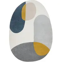 Rugsx Matta FUSION 5706 vit / ljusgrå / guld Shape - Geometrisk, modern, abstrakt, oregelbunden 160x220 cm