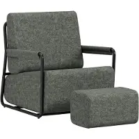 SoBuy Fåtölj med fotpall 74x67x78 cm
