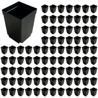 Typecat 400 St Engångsblomkruka för Växt Liten Svart Fyrkantig Skärplanta Plast Fyrkantig Kruka
