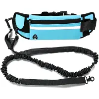 Semoic Handsfritt Hundkoppel för Husdjur, Promenader, Löpning, Jogging, Justerbart Hundkoppel, Midjebälte, Bröstrem, Dragrep C