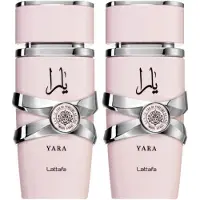 Lattafa Yara fr kvinnor Eau de Parfum Spray 3,4 ounce (frpackning med 2)