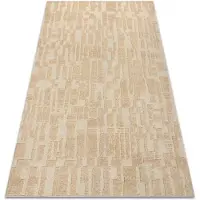 Rugsx FLUX 461.133.SA132 ullmatta OSTA - Geometrisk, strukturell, loft kräm / beige 160x230 cm