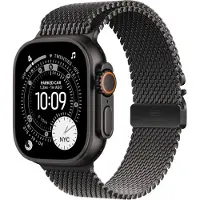 Apple Watch Ultra 3 GPS + Cellular 49 mm Svart Titanboett MF1Q4 M Svart Titan Milanese Loop