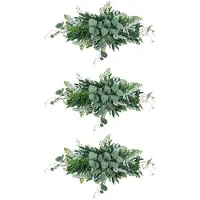 Typecat 3X Greenery Swag Artificial Front Door Wreath Hanging Eucalyptus Leaves Garland for Home Window Wall Wedding Arch Decor