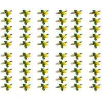 Typecat 60 ST Handgjorda Servettringar Gul Faux Citron med Vine Servettring för Bröllop, Middag, Bankett, Serviett